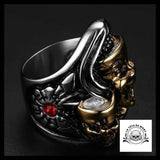 Bague Tête de Mort Or (Acier)