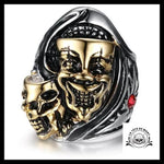 Bague Tête de Mort Or (Acier)