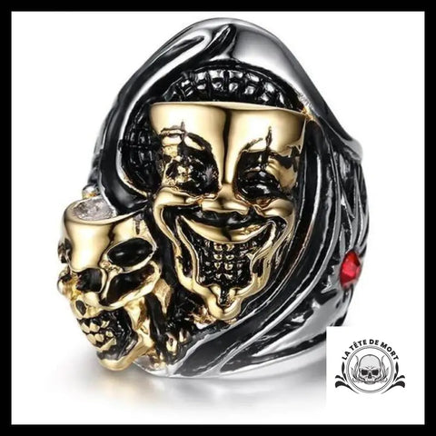 Bague Tête de Mort Or (Acier)