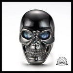 Bague Tête de Mort Pierre Noire