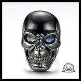 Bague Tête de Mort Pierre Noire
