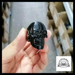 Bague Tête de Mort Pierre Noire