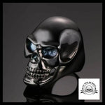 Bague Tête de Mort Pierre Noire