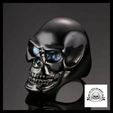 Bague Tête de Mort Pierre Noire