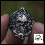 Bague Tête de Mort Pieuvre Géante