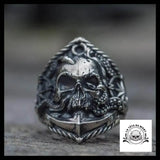 Bague Tête de Mort Pieuvre Géante