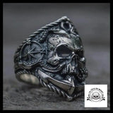 Bague Tête de Mort Pieuvre Géante