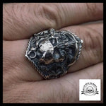 Bague Tête de Mort Pieuvre Géante