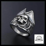 Bague Tête de Mort Pirate (Acier)