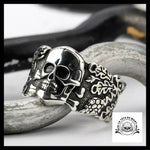 Bague Tête de Mort Pirate en Argent