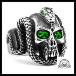 Bague Tête de Mort Python