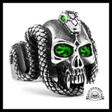 Bague Tête de Mort Python