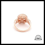 Bague Tête de Mort Rose (Acier)