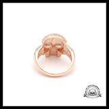 Bague Tête de Mort Rose (Acier)