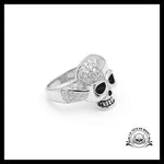 Bague Tête de Mort Rose (Acier)