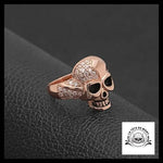 Bague Tête de Mort Rose (Acier)