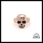 Bague Tête de Mort Rose (Acier)