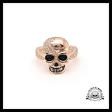 Bague Tête de Mort Rose (Acier)