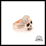 Bague Tête de Mort Rose (Acier)