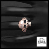 Bague Tête de Mort Rose (Acier)