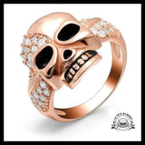Bague Tête de Mort Rose (Acier)