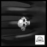 Bague Tête de Mort Rose (Acier)