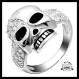 Bague Tête de Mort Rose (Acier)