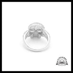 Bague Tête de Mort Rose (Acier)