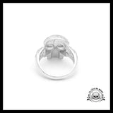 Bague Tête de Mort Rose (Acier)