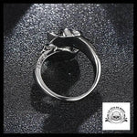 Bague Tête de Mort Serpent Argent