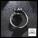 Bague Tête de Mort Serpent Argent