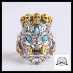 Bague Tête de Mort Singe Roi