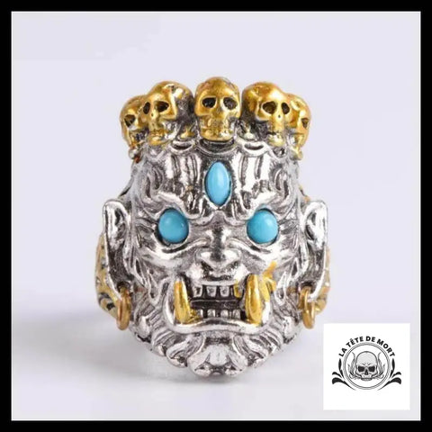 Bague Tête de Mort Singe Roi