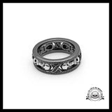 Bague Tête de Mort Strass et Paillettes