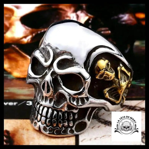 Bague Tête de Mort Style Rock