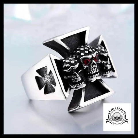 Bague Tête de Mort Templiers