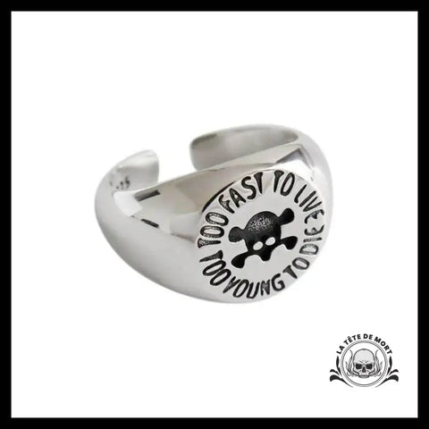 Bague Tête de Mort Toxique (en Argent)