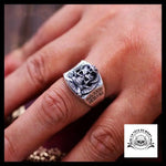 Bague Tête de Mort Us Army (en Argent)