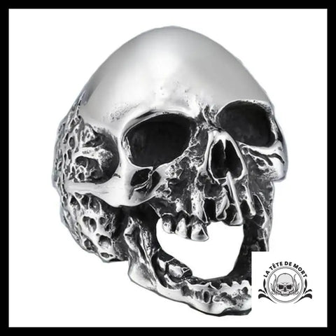 Bague Tête de Mort Vieillie