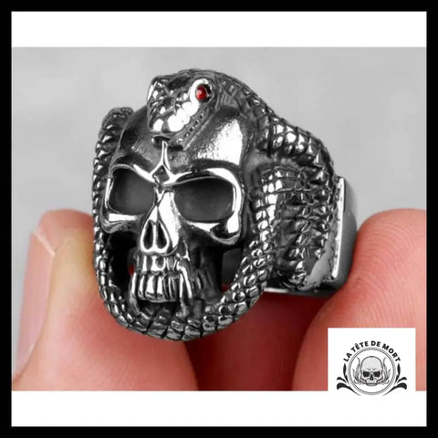 Bague Tête de Mort Vipère