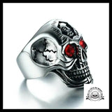 Bague Tête de Mort Yeux Cristal