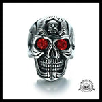 Bague Tête de Mort Yeux Cristal
