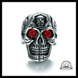 Bague Tête de Mort Yeux Cristal