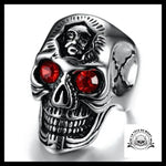 Bague Tête de Mort Yeux Cristal