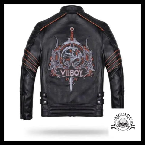 Blouson Cuir Skull