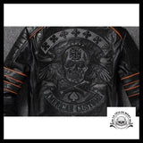 Blouson Motard Tête de Mort (Cuir)