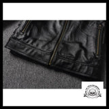 Blouson Motard Tête de Mort (Cuir)
