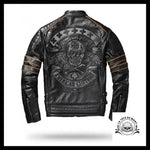 Blouson Motard Tête de Mort (Cuir)
