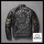 Blouson Motard Tête de Mort (Cuir)