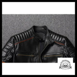 Blouson Motard Tête de Mort (Cuir)